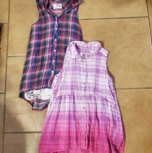 Justice Lot of 2 Sleeveless Tops,  size 10